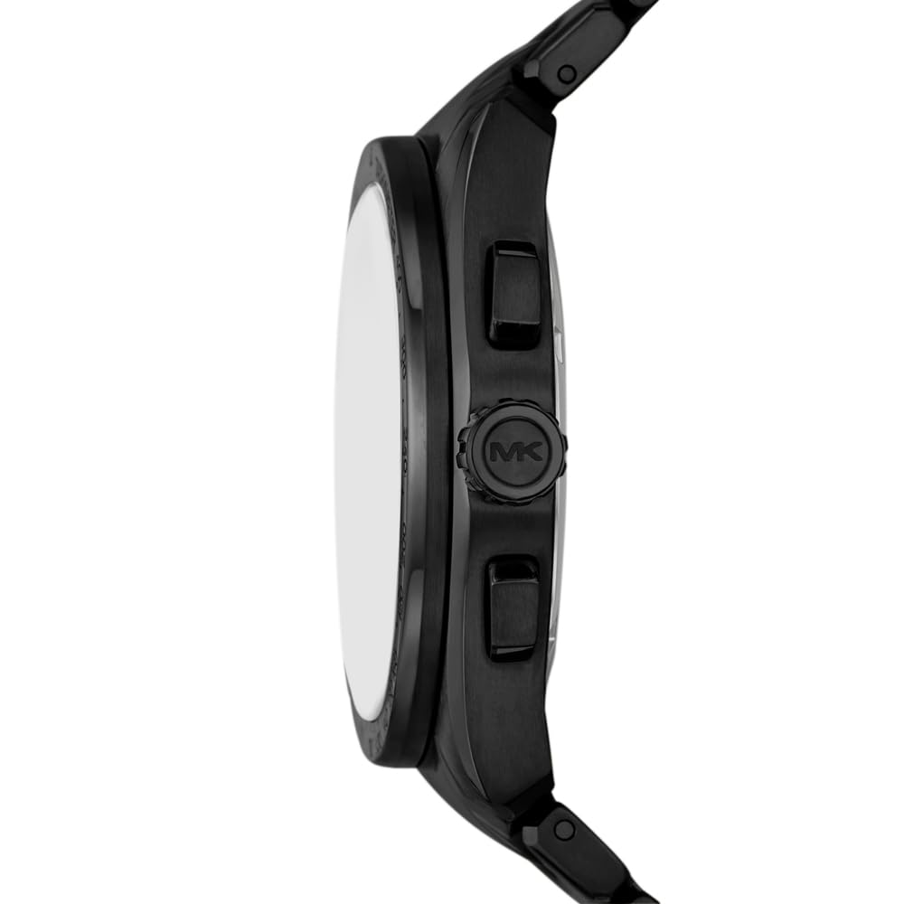 Michael Kors Reloj Accelerator 2 para Hombre, Movimiento cronógrafo de Cuarzo con Correa de Acero Inoxidable, Negro y Dorado