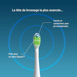 Haepi Julia - Cepillo de dientes eléctrico sónico 3 en 1 | Cepillado + Jet interdental + Descalcificación | 48.000 vibraciones/min | Recargable USB | Para encías sensibles y portadores de aparatos