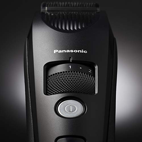 Panasonic ER-SB40-K803 Trimmer de Barba para Hombres, Cortapelos Portátil Resistente Al Agua, 20 ajustes de longitud, Accesorio de Peine, Inalámbrico y con Cable, Indicador de Batería LED, Negro