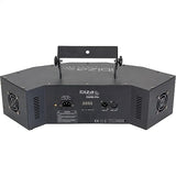 Ibiza - COMBI-FX4 - Efecto de iluminación versátil 3 en 1 WASH - MOON - STROBE con 6 canales DMX - 4 x 12 LEDs RGBW