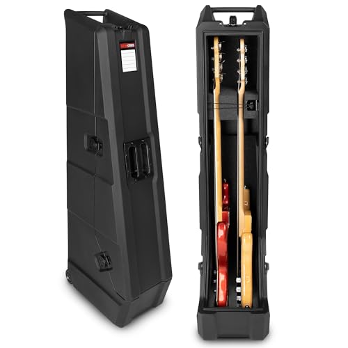 Gator Cases GTR-MINIVAULT-B2 Mini Vault - Funda Exterior de Polietileno con Paredes Gruesas para bajo eléctrico, Color Negro, Negro, Flightcase