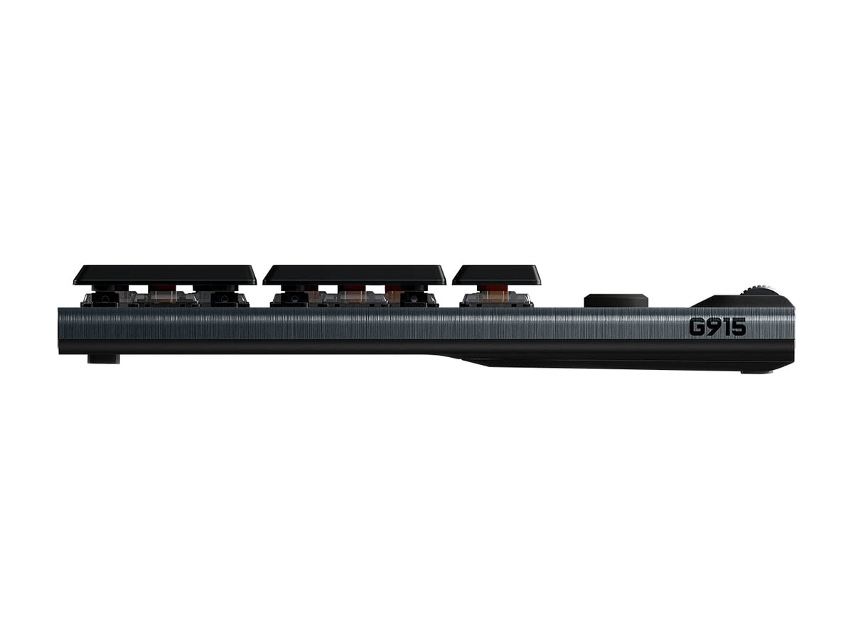 LOGITECH Compatible G915 Lightspeed Wireless RGB Mechanical Gaming Keyboard – GL Clicky - Carbon - Pan - Nordic