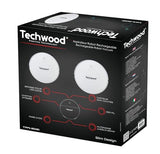TECHWOOD TAR-2021 Robot Aspirador y Limpiador 2 en 1, 450Pa, Tanque 350mL, Batería 90min, Negro
