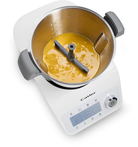 Catler Robot Cocina multifunción con más de 15 funciones y programas, hasta 10 personas, báscula integrada, cuenco de acero inoxidable, kit de accesorios completo, TC 8010