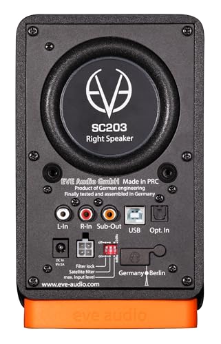 Altavoces de escritorio EVE AUDIO modelo SC203, 2 unidades