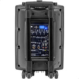 Ibiza Sound PORT8VHF-BT Sistema de sonido portátil y autónomo de 20 cm, Bluetooth, Wireless, potencia de 200 W con un alcance de hasta 400 W, Negro