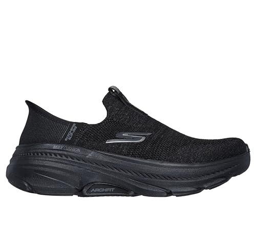 Skechers MAX Cushioning Arch Fit 2.0 Cambridge, Zapatillas Mujer, Black Textile/Trim, 37.5 EU