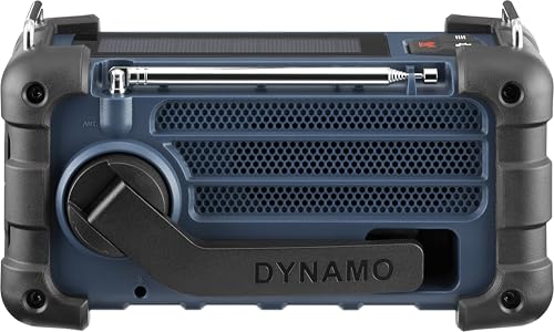 Sangean MMR-99 Radio de Emergencia, manivela, Azul Oscuro Solar con Dab+Med Dab+