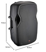VECTOR by HH Electronics VRE-15AG2 - Altavoz activo moldeado con Bluetooth - 800 W - 15" LF + 1" CD