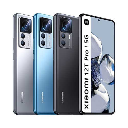 Xiaomi 22081212UG 12T Pro 5G Smartphone, Pantalla de 6.67” AMOLED de 120Hz, Snapdragon 8+ Gen 1, Cámara de 200MP, Smart Hypercharge 120W, 5000mAh, Color Cosmic Black, 8 + 256 GB