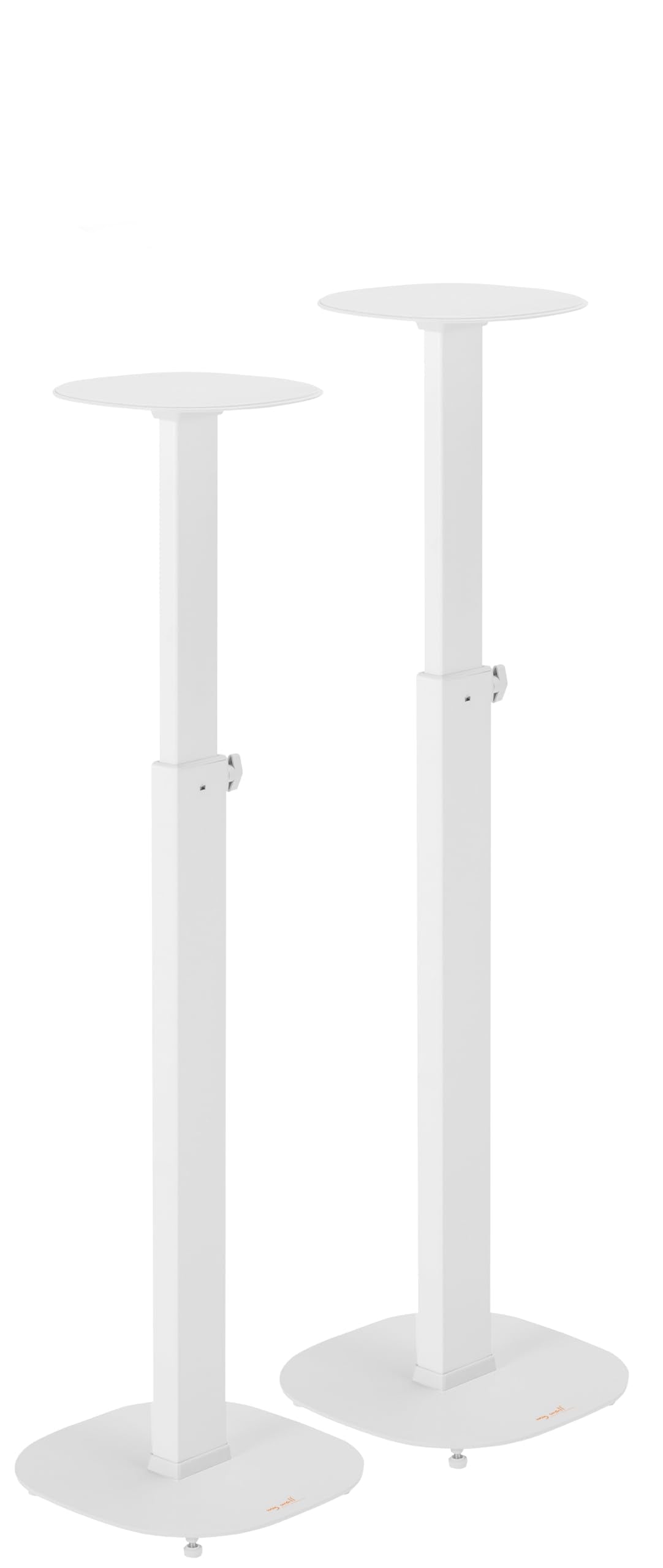 My Wall HS 23 WL Pedestal para Altavoz Extensible, Soporte de Suelo, Regulable en Altura Blanca 2 Piezas.
