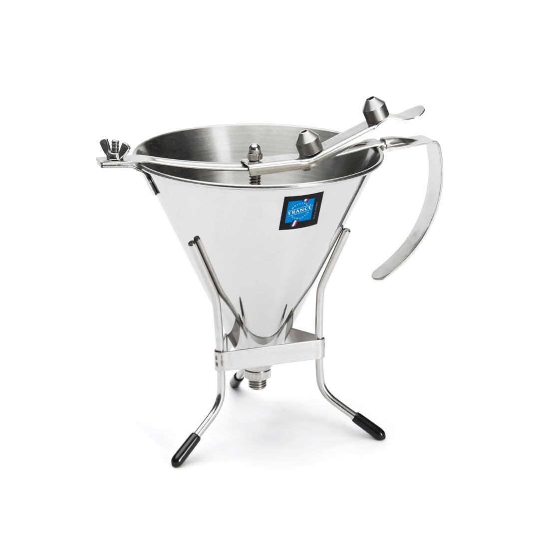 De Buyer, EMBUDO AUTOMATICO, TODO INOX, 3 CAUDALES,1,5 L. CON SOPORTE-Ø17,5 CM- 1,5 L., CON SOPORTE-3354.12