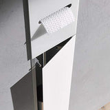 Emco Asis 2.0 975427451 - Portarrollos para Papel higiénico (Cristal Blanco óptico, Montaje en Pared, bisagra a la Izquierda)
