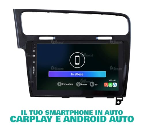 Radio de Coche para Volkswagen Golf 7 Negro Android GPS Bluetooth WiFi USB Dab+ Touchscreen 10" 8core Carplay AndroidAuto