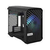 Fractal Design Torrent Nano RGB Black - Light Tint Tempered Glass Side Panels - Open Grille for Maximum Air Intake - 180mm RGB PWM Fan Included - Type C - mATX Airflow Mini Tower PC Gaming Case