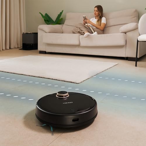 Cecotec Robot Aspirador Autovaciado y Mopas Giratorias Conga 13090 Spin Revolution Home&Wash Essential. 7000Pa, Tecnología Láser, Cepillo de Silicona y Lateral, App, Bluetooth y WiFi 2,4GHz, 5GHz
