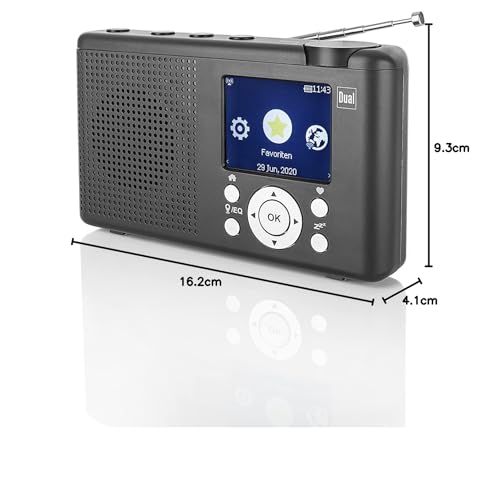 Dual 76524 MCR 200 Internet Radio de Mesa por Internet, Dab+, Dab, Radio por Internet FM, Dab+, FM, USB, Bluetooth, Negro
