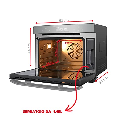 ARDES Horno Eléctrico Ventilado Capacidad 31 Litros Con Luz Interna 9 Funciones Cocción Temporizador Doble Cristal Con Accesorios MIST 400 AR6440VD