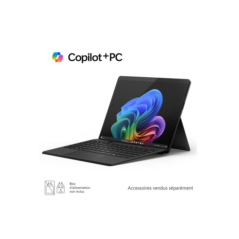 Microsoft Surface Pro (Cargador no Incluido) | Copilot+ PC | Pantalla táctil OLED de 13" | Snapdragon® X Elite | 16GB RAM | SSD de 1TB | Último Modelo, 11ª edición | Negro