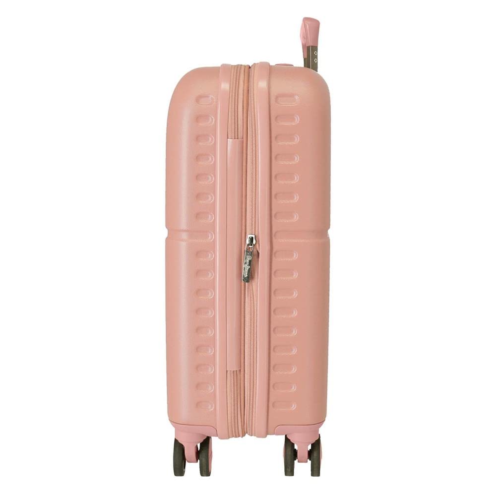 Pepe Jeans Carina Maleta de cabina Rosa 40x55x20 cms Rígida ABS Cierre TSA integrado 37L 2,74 kgs 4 Ruedas dobles Equipaje de Mano