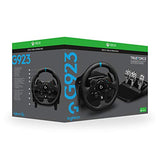 Volante de Carrera y Pedales Logitech G923 USB para Xbox One y PC, Enchufe inglés Tipo G - Negro