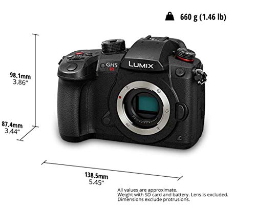 Panasonic Lumix DC-GH5S - Cámara EVIL de 10.28 MP, ISO Base Nativo Dual, Visor OLED, 4K DCI, TC IN/OUT, RAW 14 bits, Pantalla Táctil, Color Negro