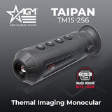 AGM Global Vision Monocular térmico Taipan TM15-256 monocular de Imagen térmica para Caza 256 x 192 (50 Hz), monocular para Adultos de Alta Potencia, cámara térmica táctica, visión de Calor,