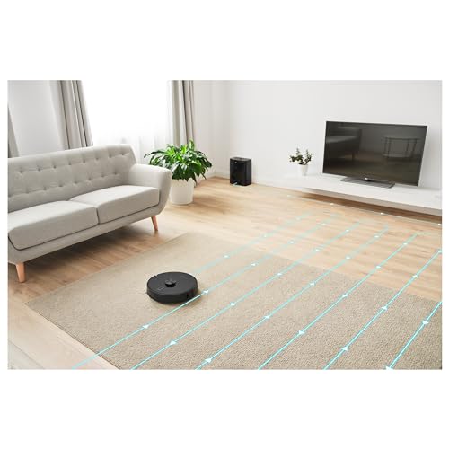 Sencor SRV 9185BK Robot Aspirador y fregasuelos, Ultra Potente 3000Pa, Estación de Vaciado Automático, Navegación LiDAR, Silencioso, Ideal para Pelos Mascotas, Control por App y Alexa, Larga Autonomía