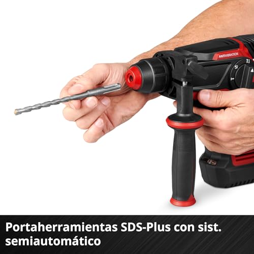 Einhell Professional Power X Change martillo perforador con batería TP-HD 18/28 Li BL +4 (1x3,0A+) (18 V, Brushless, 3 J, SDS-plus, 4 funciones, accesorios, incl. Batería 3,0 Ah Plus + cargador)