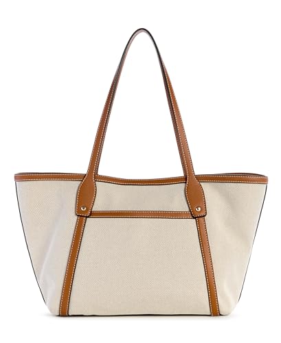 GUESS Sebina Tote Bag Natural/Caramel, Natural/Caramel, talla única