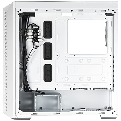 Cooler Master MasterBox 520 Mesh Caja PC - Media Torre ATX con 3 Ventiladores Preinstalados, Múltiples Configuraciones de Flujo de Aire, Paneles Frontal Mallado y Lateral TG, Controlador ARGB - Blanco