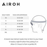AIROH Aviator 3 Casco, Unisex Adulto, Gris y Rojo Mate, Extra-Large