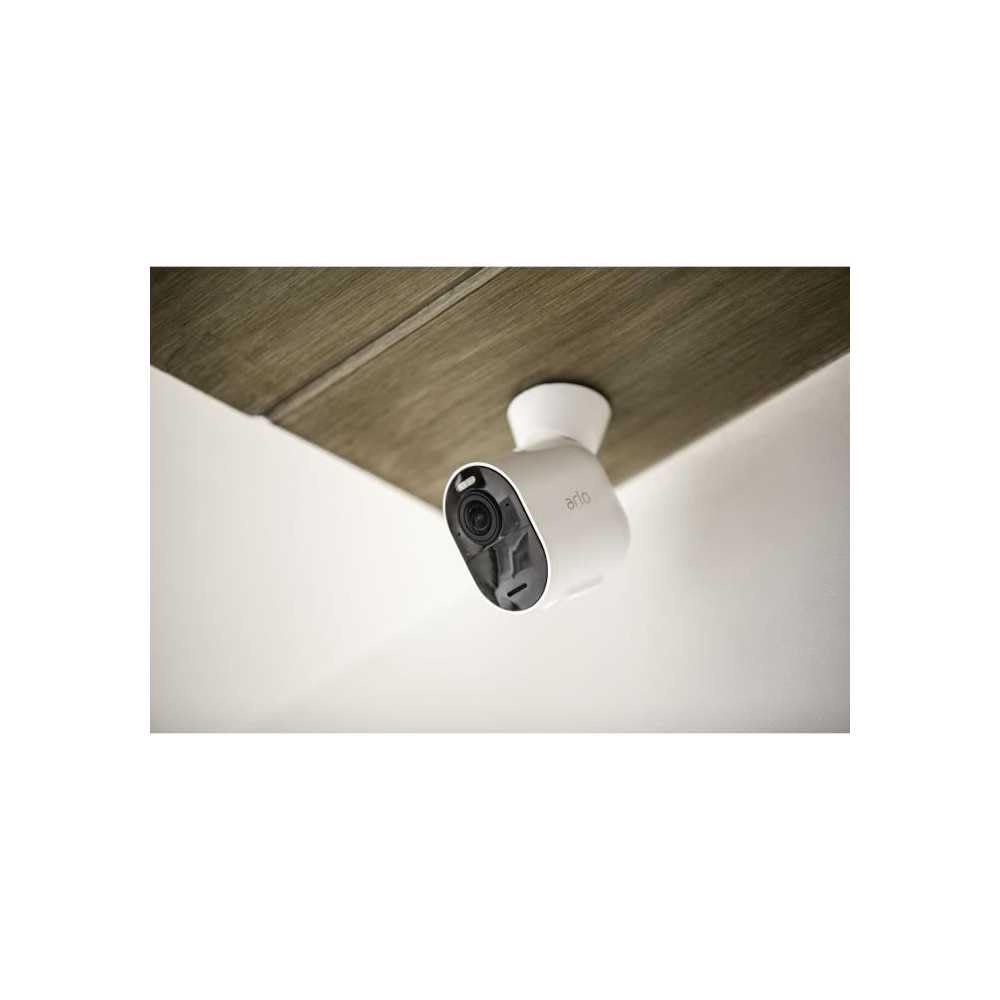 Arlo Ultra 2 Camara de Vigilancia WiFi Exterior 4K, Camara de Vigilancia WiFi Interior, Sensor de Movimiento, Alarmas Para Casa, Requiere Smart Hub Que Se Vende Por Separado, Cámara Adicional, Blanca