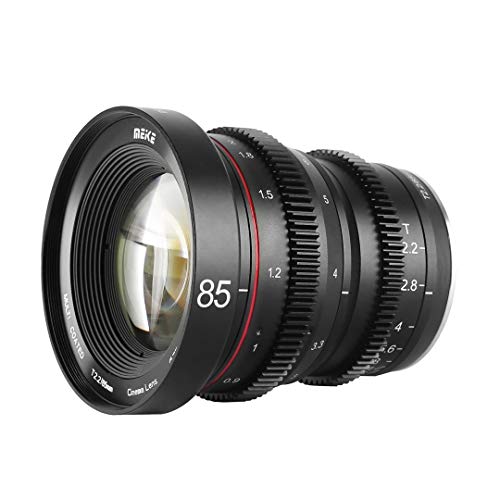 Meike 85 mm T2.2 Lente cinama/Lente de película, Adecuada para grabaciones de películas de Alta resolución en 4k, Fuji-X Mount