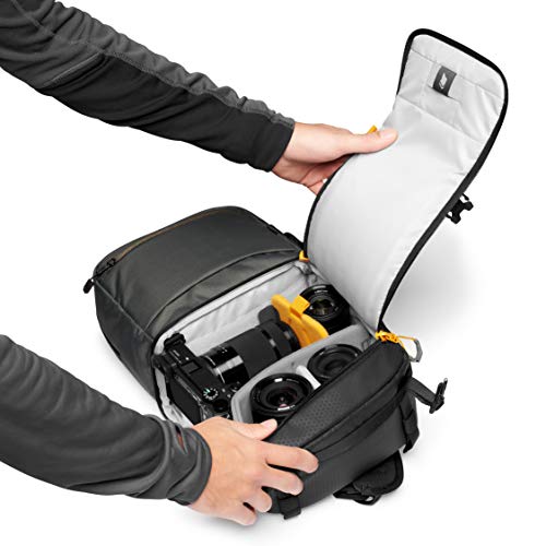 Lowepro Slingshot SL 250 AW III - Mochila Bandolera para Cámara Refelx DSLR Sin Espejo, con Acceso QuickDoor, Compartimento Para Tablet 10”, Para Sony A7, iPad, Surface Pro, 300D Ripstop, Gris