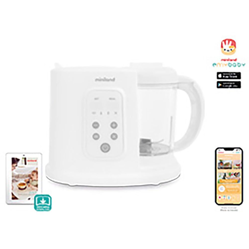 Miniland Chefy 6 Robot de cocina para bebés Multifunción 6 en 1. Esteriliza, calienta biberones, cocina al vapor, tritura, descongela. (Modelo 2022).