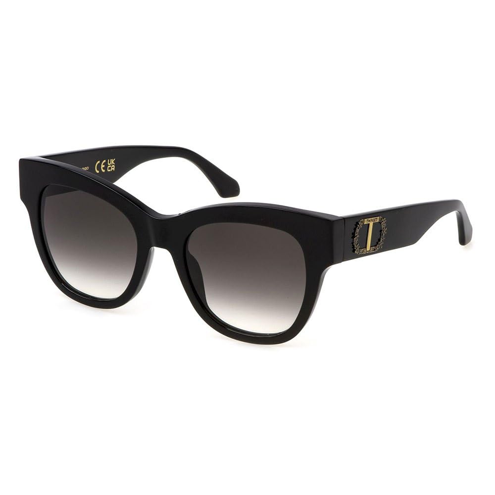 TWINSET STW054 Gafas, Shiny Black, 53 para Mujer