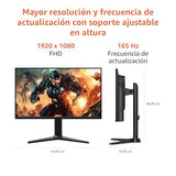 Amazon Basics Monitor para juegos de 24"/61 cm, FHD 1080p, 165 Hz, compatible con VESA, sincronización adaptativa, respuesta de 1 ms, Negro