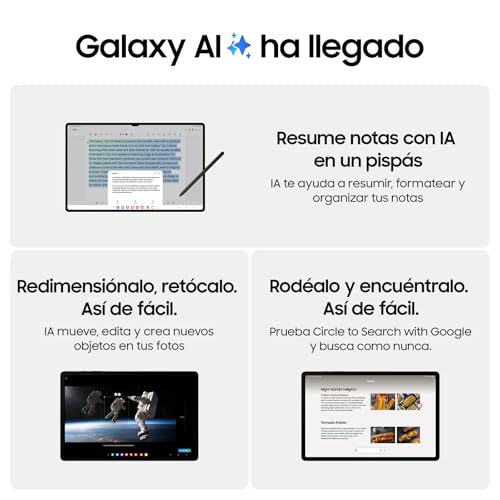 Samsung Galaxy Tab S9 Ultra, 1 TB, 5G + Cargador 45W - Tablet Android con IA, Ranura MicroSD, S Pen Incluido, Beige (Versión Española)