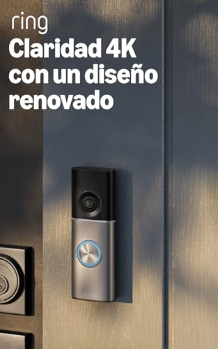 Ring Videotimbre cableado Pro (Wired Video Doorbell Pro, última generación) | Instalación con cable | Retinal 4K, 10x Zoom | Amplio campo de visión | Prueba gratuita de 30 días de suscripción Ring