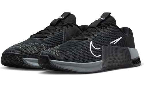 NIKE Metcon 9, Sneaker Hombre, Black White Anthracite Smoke Grey, 41 EU