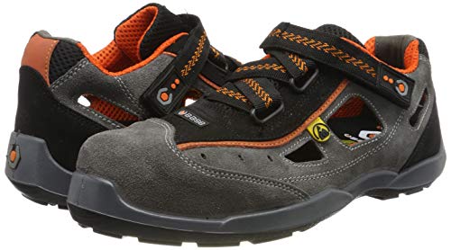BASE Protection Aerobic S1P ESD SRC Zapato de Seguridad, Talla: 45, Color: Gris/Naranja, B0617GOR45
