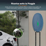 Avilia Cables de Carga para Coche eléctrico y vehículos de Tipo 2, trifásicos – Columna Impermeable para Carga rápida, Compatible con Todos los vehículos eléctricos de 11 kW, 6 Metros