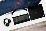 CORSAIR K55 RGB PRO XT Membrana Teclado para juegos con cable, IP42, resistente al polvo y a derrames, 6 teclas macro con integración Elgato, compatible con iCUE, QWERTY UK, PC, Mac, Xbox, color negro