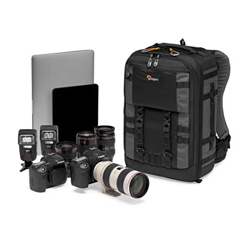 Lowepro Pro Trekker BP 350 AW II,Outdoor Camera Bag,Camera Backpack with Recycled Fabric,Fits 15” Laptop or Tablet,MaxFit Dividers,Weatherproof Cover, Mirrorless or DSLR Camera Case,Black/Dark Grey