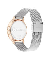 Calvin Klein Reloj De Movimiento De Cuarzo De Dos Manecillas para Mujer Colección CK Timeless con Correa de Malla de Acero Inoxidable Plateada - 25100006