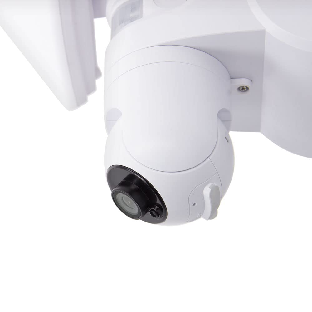 KOZII, Proyector de Pared Conectado con cámara integrada, Detector de Movimiento, 2200 lúmenes, Blanco frío, Ideal para Seguridad Exterior, fácil de Instalar, Compatible con Aplicaciones Smart Home