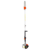 VEVOR Motosierra de Pértiga a Gasolina, Motosierra Inalámbrica de 43 cc y 2 Tiempos con Barra de Corte de 25,4 cm, Tanque de Combustible de 850 ml y Extensible de 2,08-3,58 m para Podar Árboles