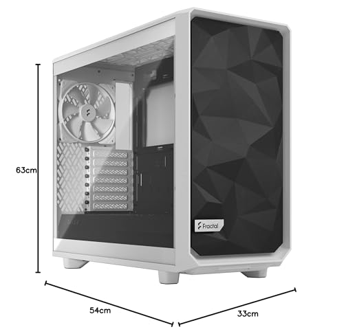 Fractal Design Meshify 2 Lite White Tempered Glass - ATX Mid Tower Computer Case