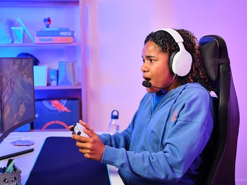 Trust Gaming GXT 491W Fayzo Cascos Gaming Inalámbricos Bluetooth + 2.4 GHz, 7.1 Sonido Envolvente, Batería de 22 Horas, Auriculares Inalámbricos RGB Over-Ear PC PS5 PS4 Switch - Blanco